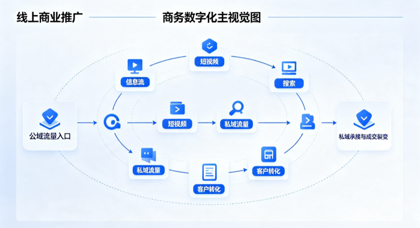 云阳县线上商业推广怎么做？全域流量闭环搭建与低成本转化实战指南